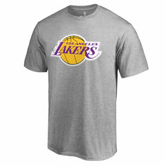 NBA - LeBron James Los Angeles Lakers Backer Name & Number T-Shirt - Heather Gray