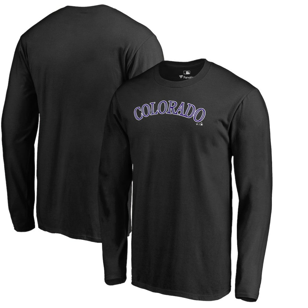 Colorado Rockies Team Wordmark Long Sleeve T-Shirt Clearance
