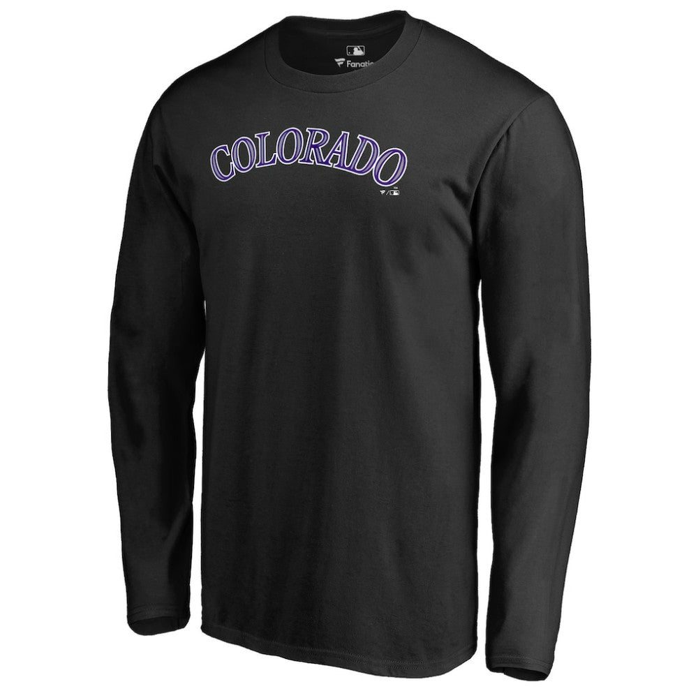 Colorado Rockies Team Wordmark Long Sleeve T-Shirt Clearance