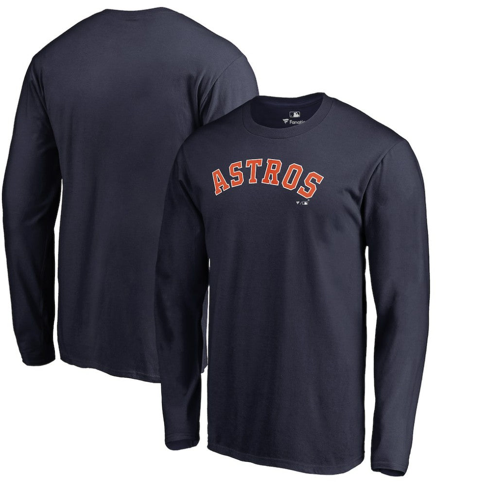 Houston Astros Team Wordmark Long Sleeve T-Shirt Near Me