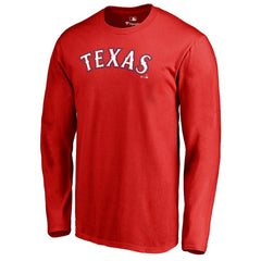 Texas Rangers Team Wordmark Long Sleeve T-Shirt Sale