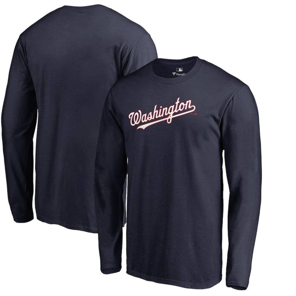 Washington Nationals Team Wordmark Long Sleeve T-Shirt On Sale