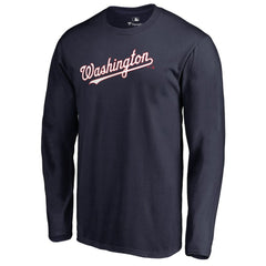 Washington Nationals Team Wordmark Long Sleeve T-Shirt On Sale