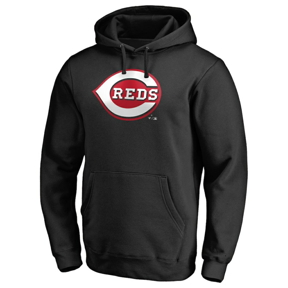 Cincinnati Reds Official Wordmark Fitted Pullover Hoodie Lifestyle