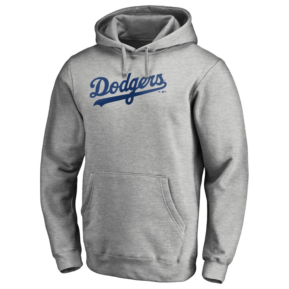 Los Angeles Dodgers Official Wordmark Fitted Pullover Hoodie Lifestyle