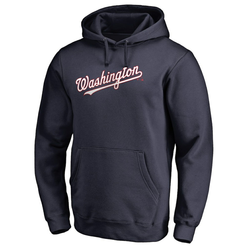 Washington Nationals Official Wordmark Fitted Pullover Hoodie for sale