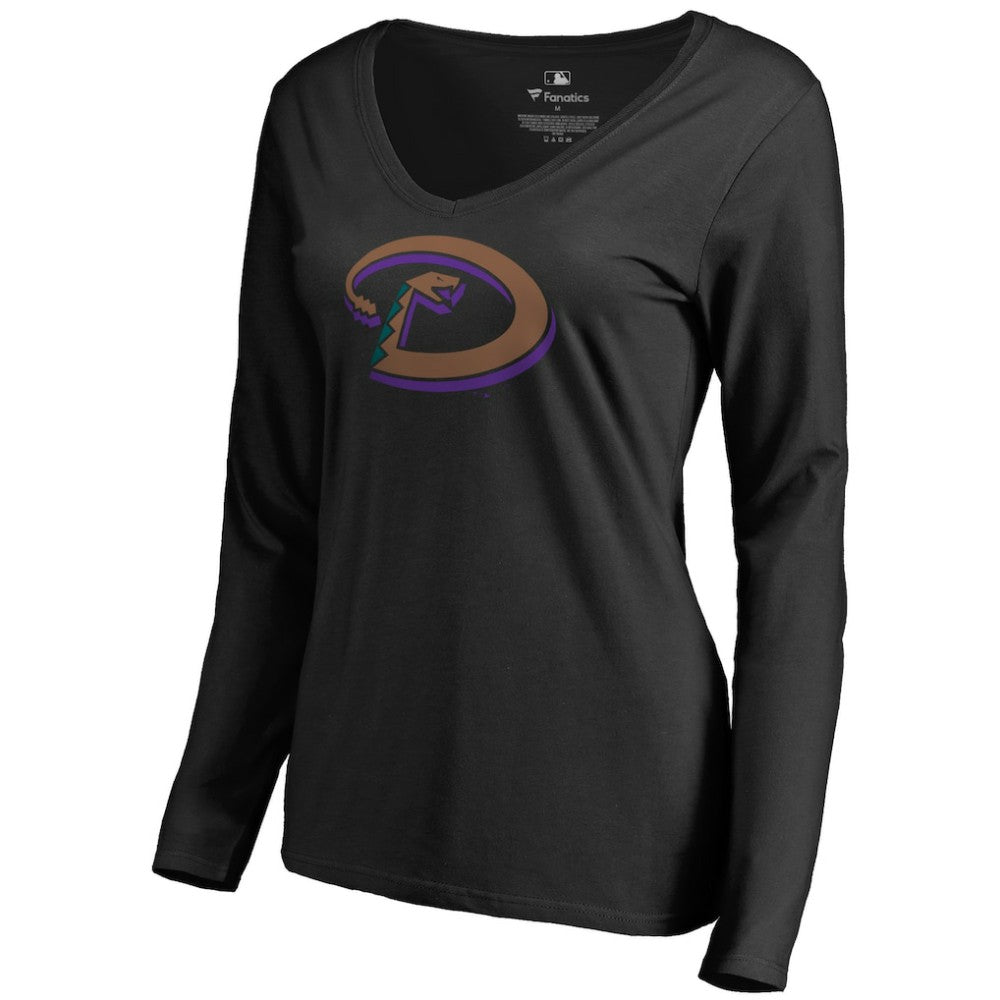 Arizona Diamondbacks Women's Cooperstown Collection Forbes Long Sleeve V-Neck T-Shirt Sale