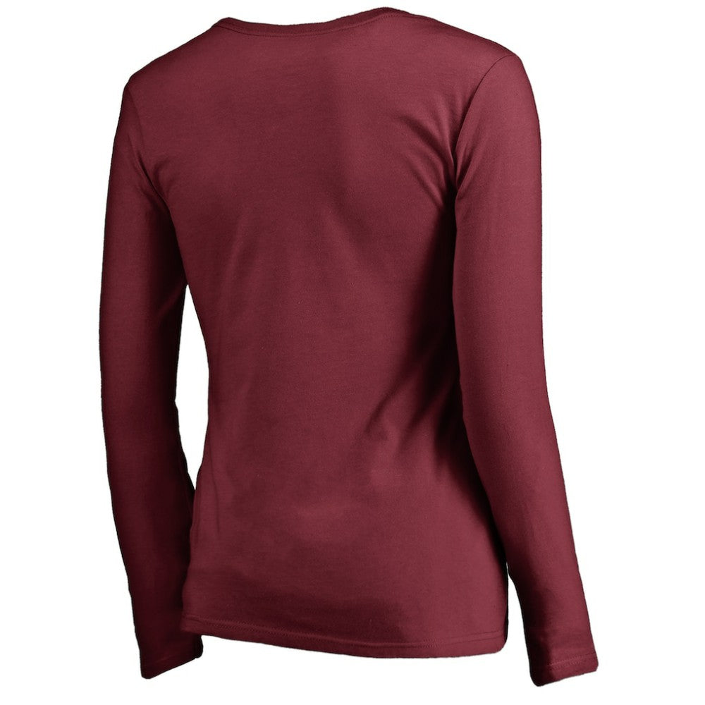 Philadelphia Phillies Women's Cooperstown Collection Slider Long Sleeve V-Neck T-Shirt On Sale