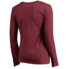 Philadelphia Phillies Women's Cooperstown Collection Slider Long Sleeve V-Neck T-Shirt On Sale