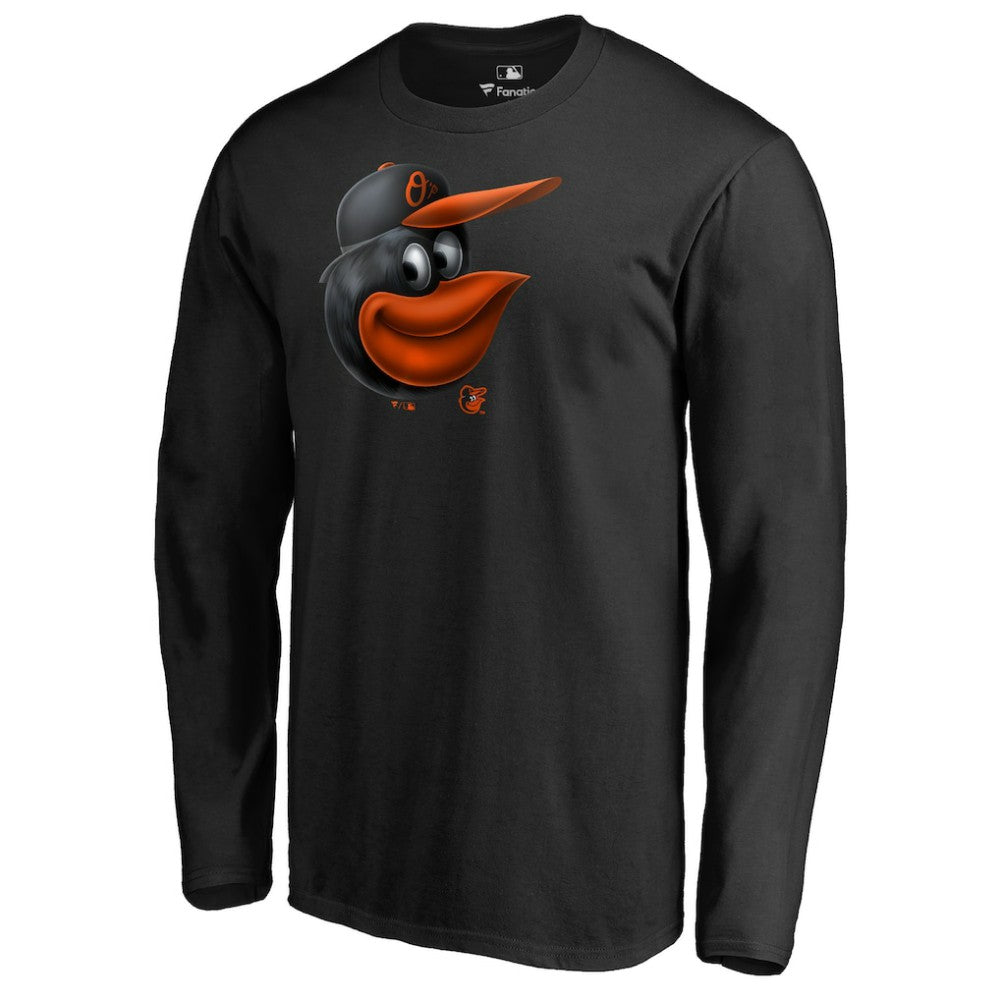 Baltimore Orioles Midnight Mascot Long Sleeve T-Shirt On Sale