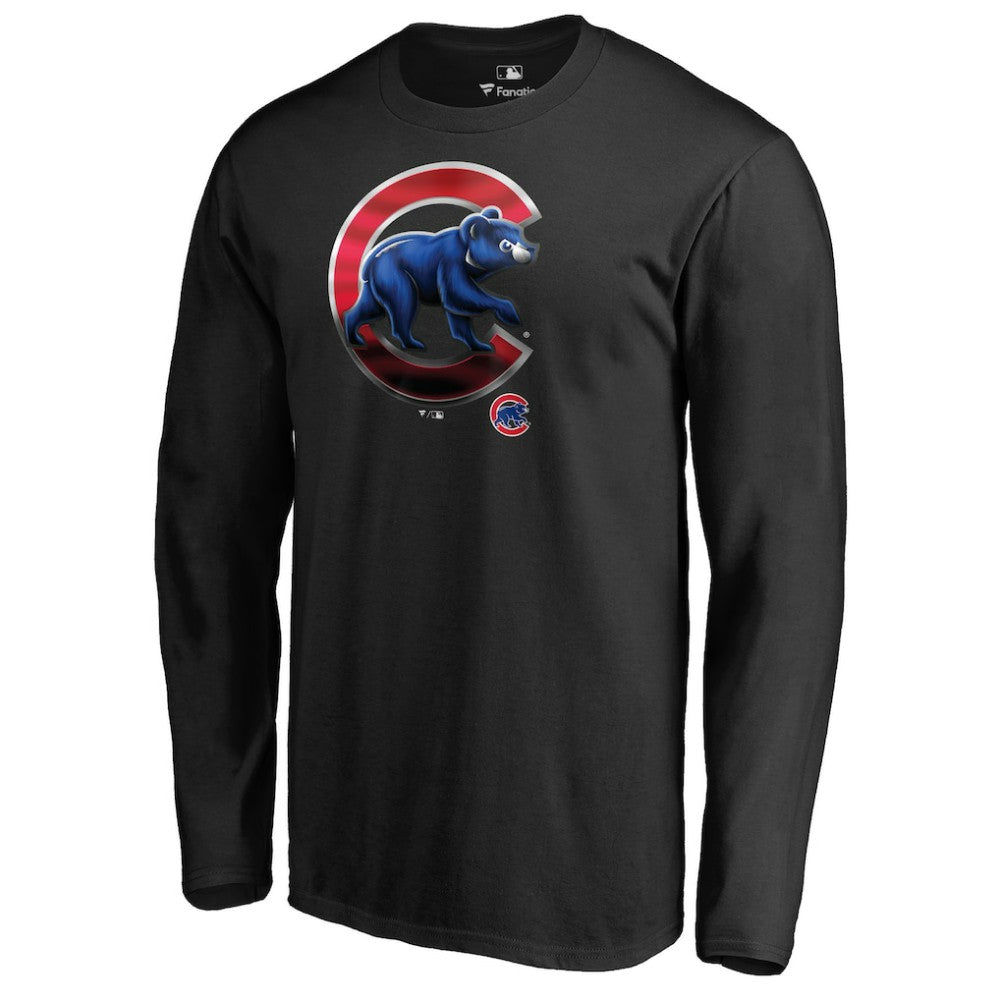 Chicago Cubs Midnight Mascot Long Sleeve T-Shirt for sale