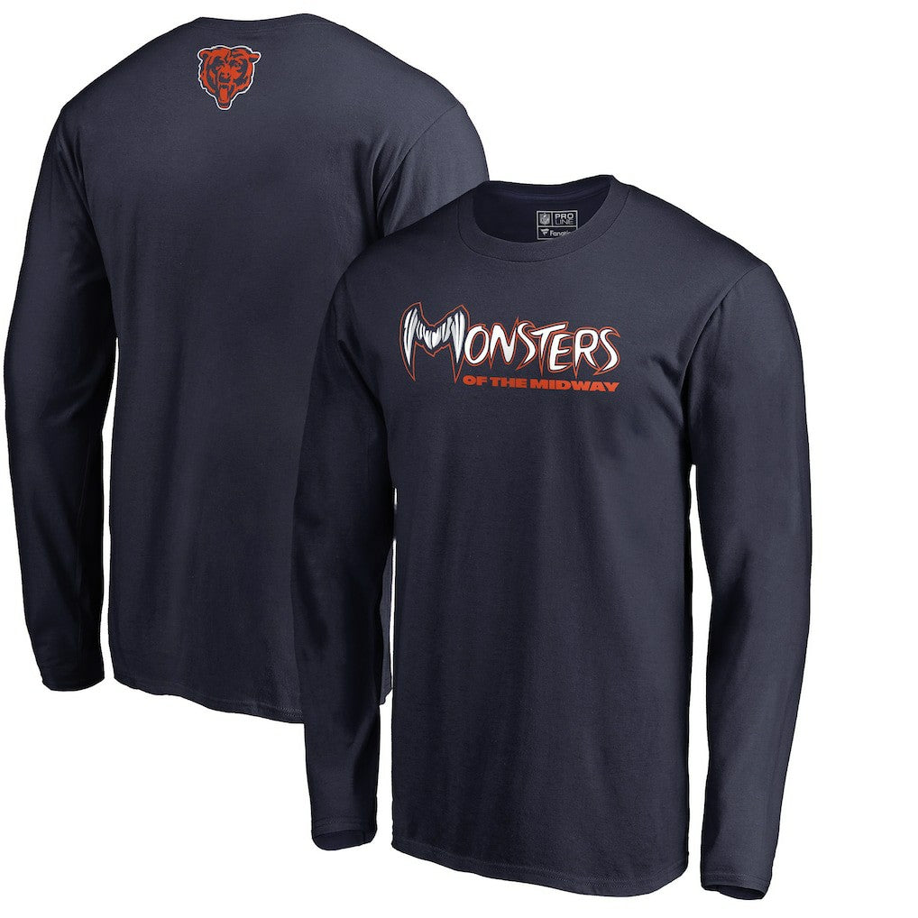 Chicago Bears Monsters Long Sleeve T-Shirt Navy - NFL