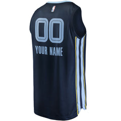 Fanatics - Memphis Grizzlies Fast Break Custom Replica Jersey Navy - Icon Edition
