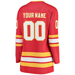 Calgary Flames - Fanatics Women's Home Breakaway Custom Jersey Red