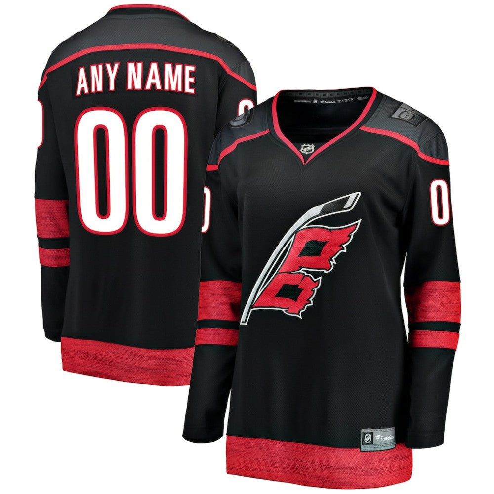 Carolina Hurricanes - Fanatics Women's Home Breakaway Custom Jersey Black