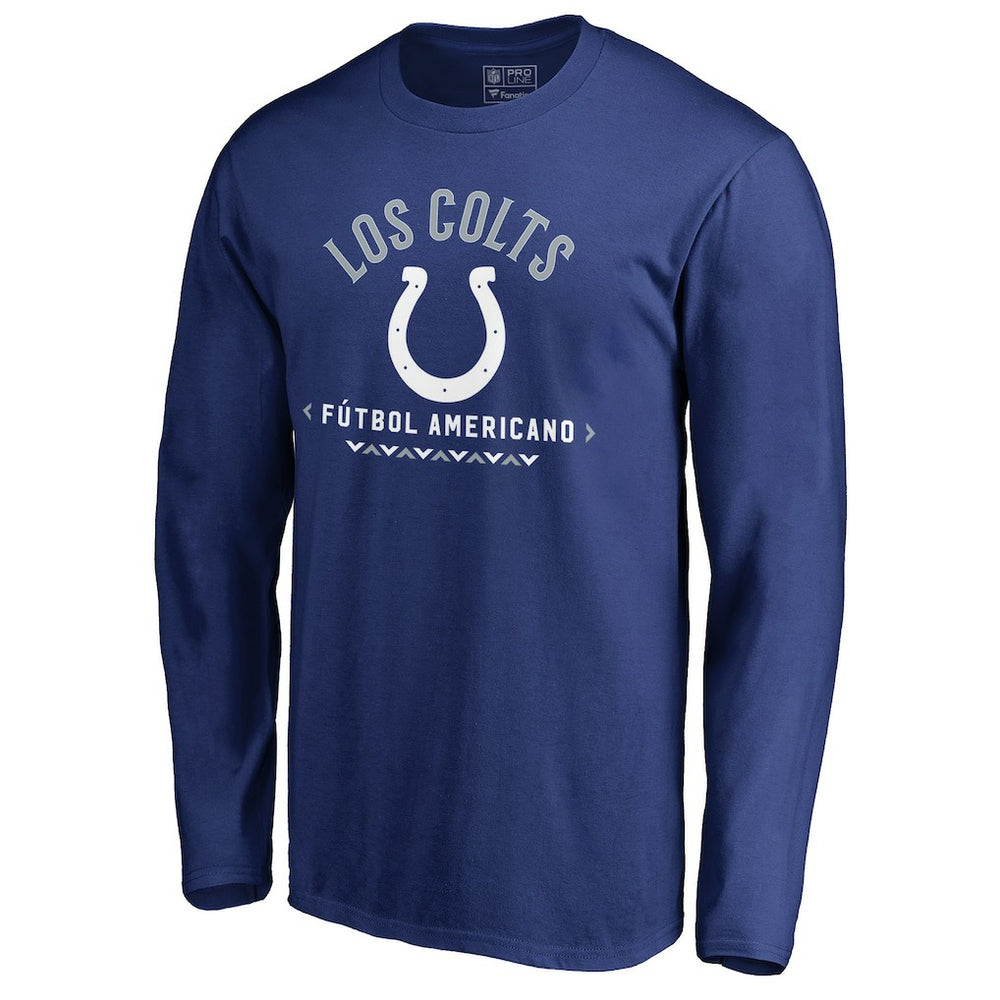 Indianapolis Colts Futbol Americano Long Sleeve T-Shirt Royal - NFL