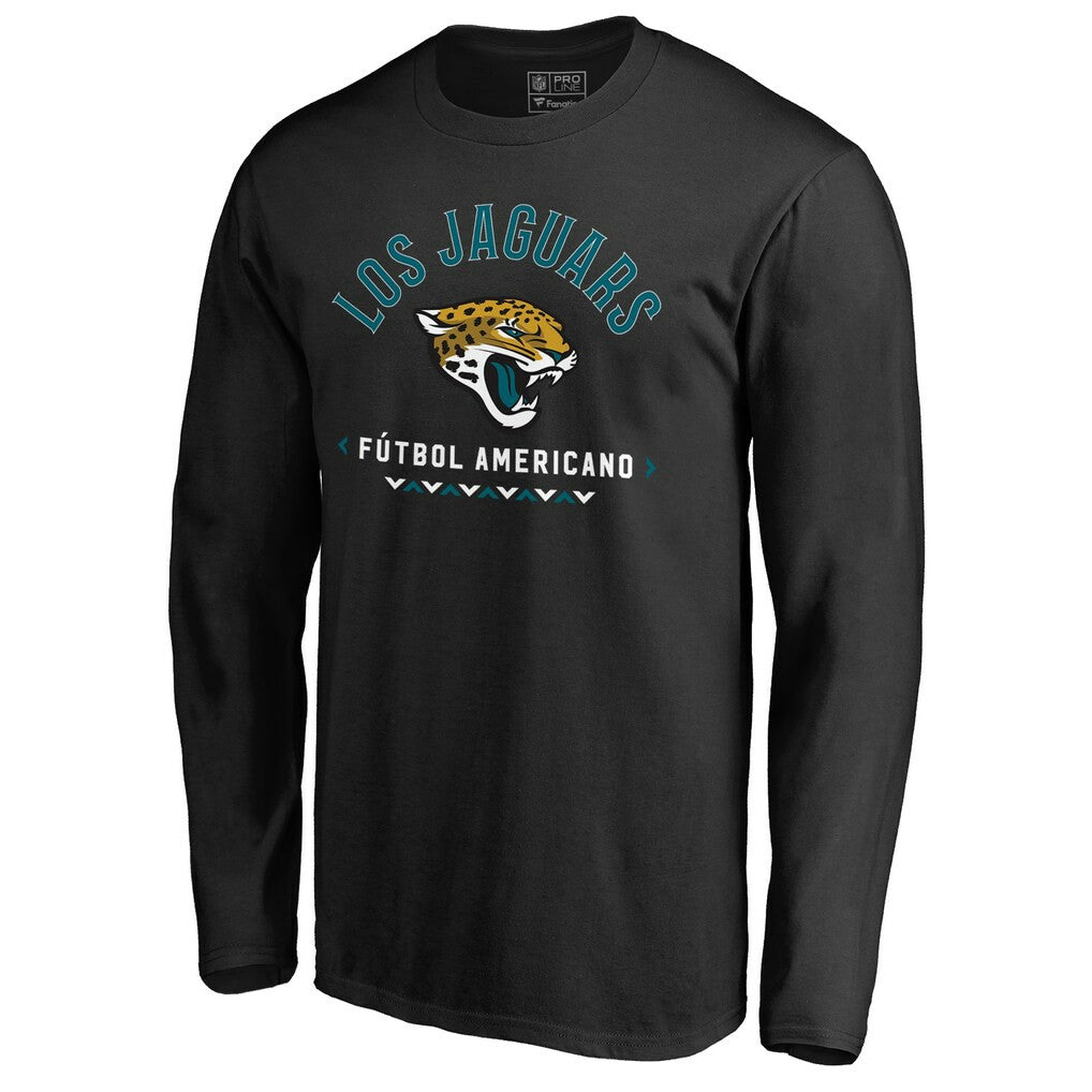 Jacksonville Jaguars Futbol Americano Long Sleeve T-Shirt Black - NFL