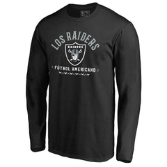 Las Vegas Raiders Futbol Americano Long Sleeve T-Shirt Black - NFL