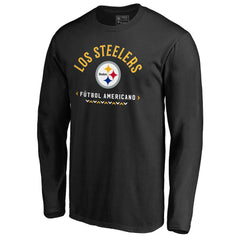 Pittsburgh Steelers Futbol Americano Long Sleeve T-Shirt Black - NFL
