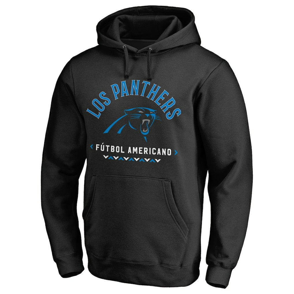 Carolina Panthers Futbol Americano Pullover Hoodie Black - NFL
