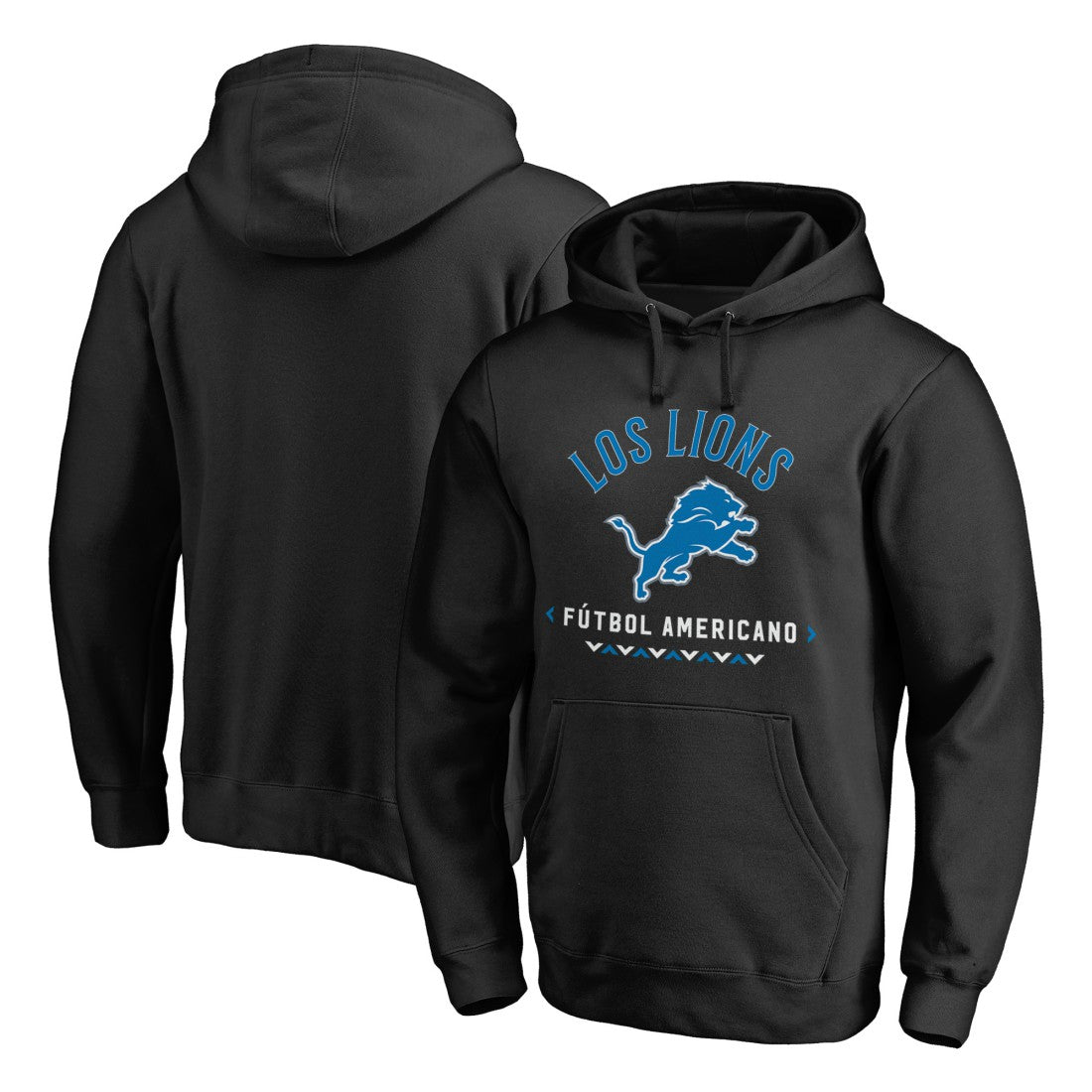 Detroit Lions Futbol Americano Pullover Hoodie Black - NFL