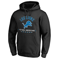 Detroit Lions Futbol Americano Pullover Hoodie Black - NFL