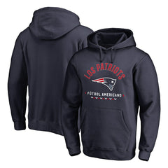 New England Patriots Futbol Americano Pullover Hoodie Navy - NFL