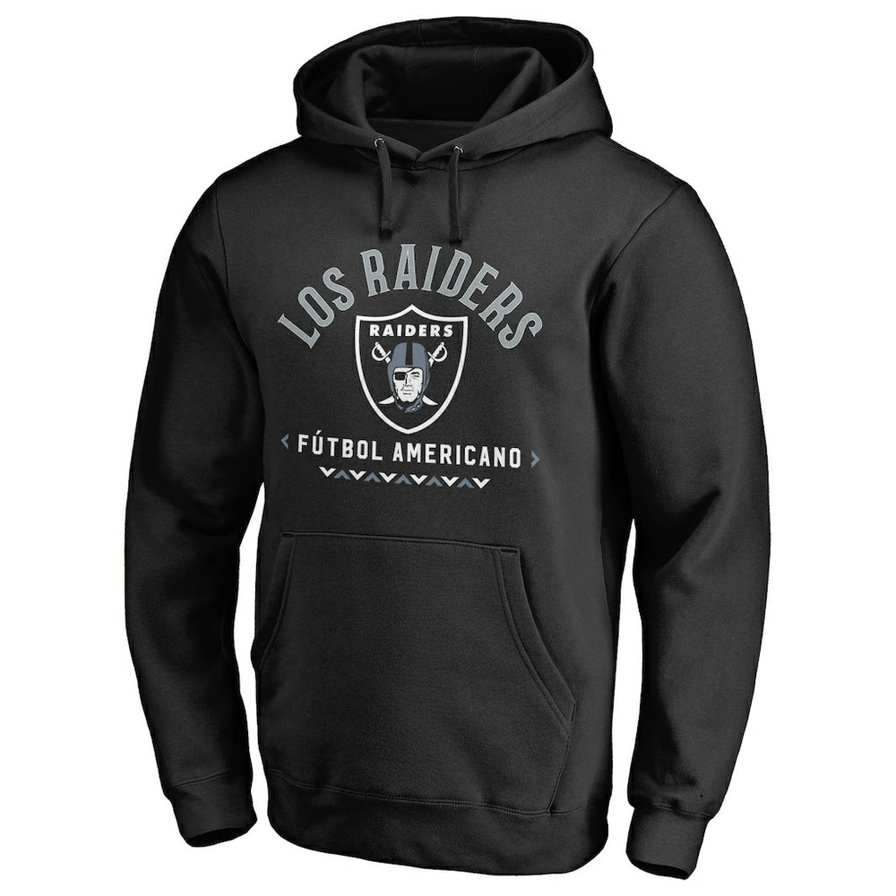 Las Vegas Raiders Futbol Americano Pullover Hoodie Black - NFL