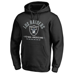 Las Vegas Raiders Futbol Americano Pullover Hoodie Black - NFL