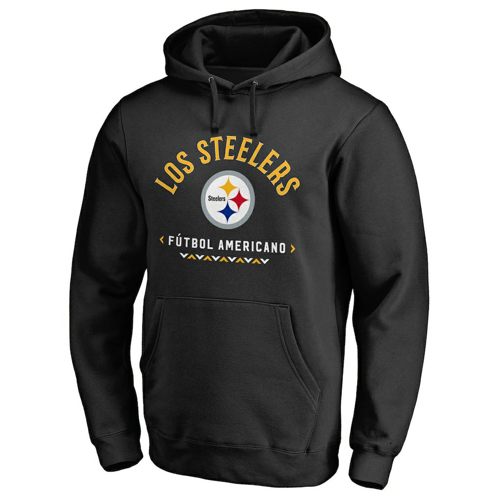 Pittsburgh Steelers Futbol Americano Pullover Hoodie Black - NFL