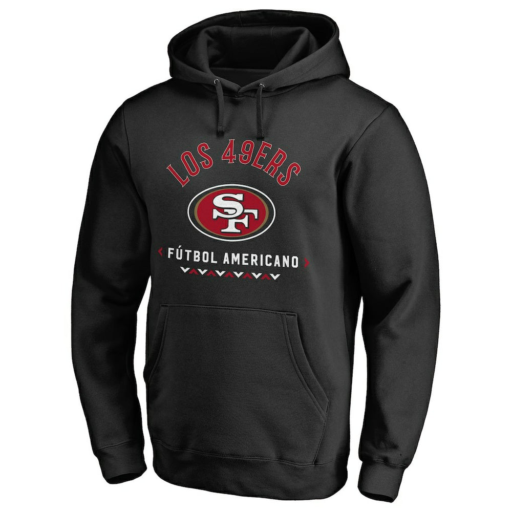 San Francisco 49ers Futbol Americano Pullover Hoodie Black - NFL