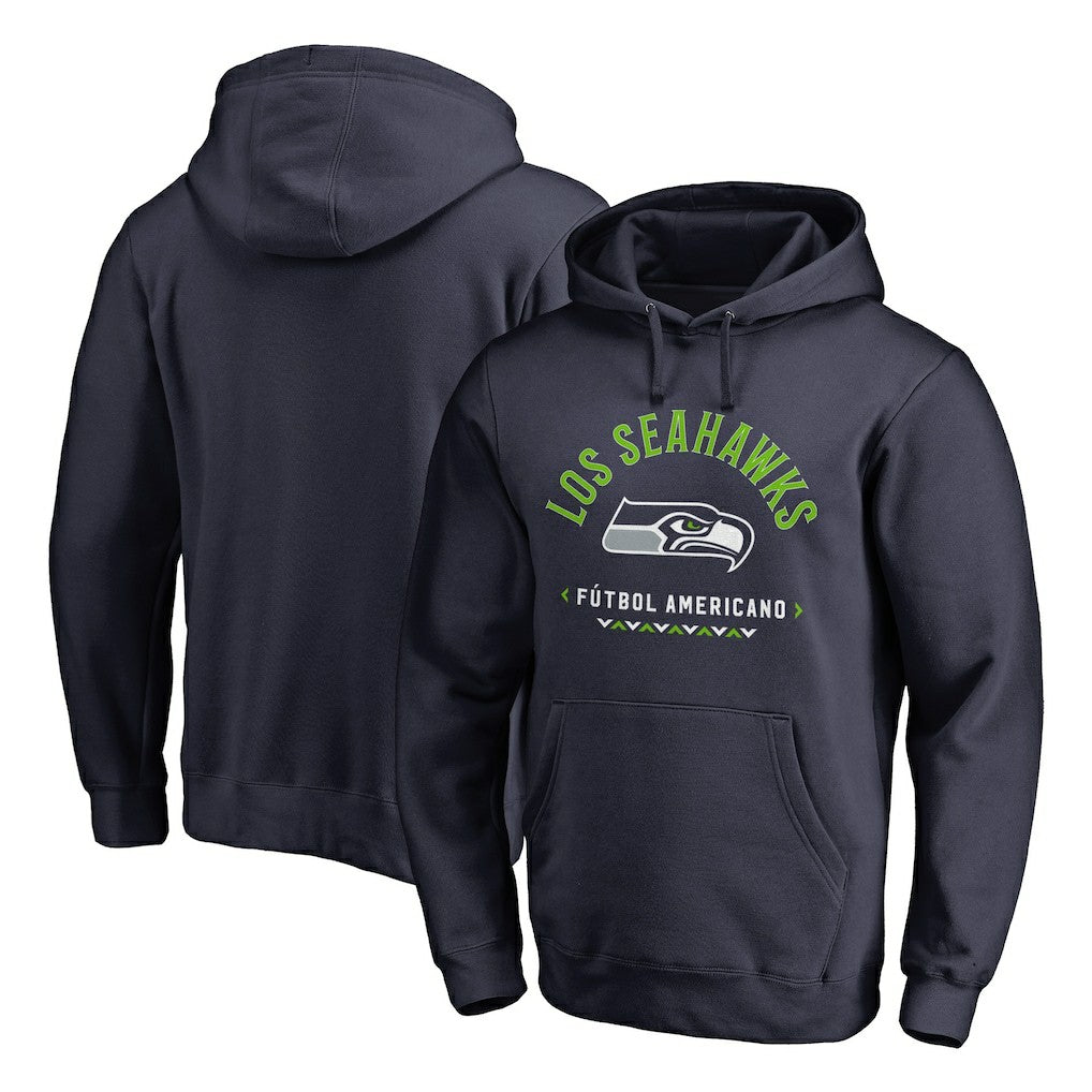 Seattle Seahawks Futbol Americano Pullover Hoodie College Navy - NFL