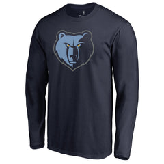 NBA - Memphis Grizzlies New Primary Logo Long Sleeve T-Shirt - Navy