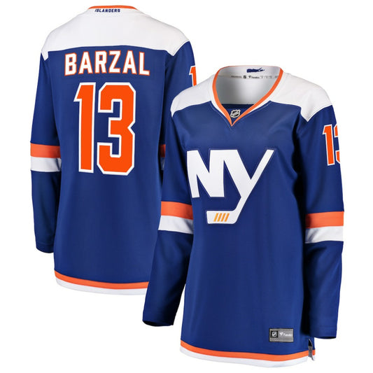 Mathew Barzal New York Islanders Fanatics Women's Alternate Breakaway Jersey - Blue | NHL Jerseys