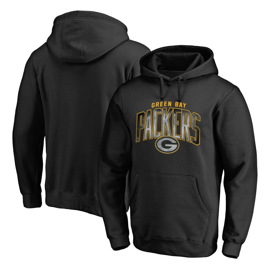 Green Bay Packers Arch Smoke Pullover Hoodie Black - NFL