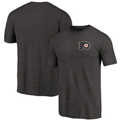 Philadelphia Flyers - Primary Logo Left Chest Distressed Tri-Blend T-Shirt Black