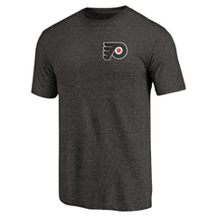 Philadelphia Flyers - Primary Logo Left Chest Distressed Tri-Blend T-Shirt Black