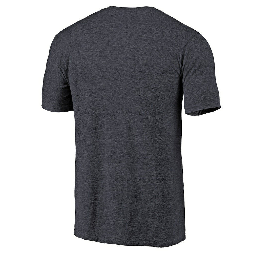 Chicago Bears Primary Logo Left Chest Distressed Tri-Blend T-Shirt Heathered Navy - NFL