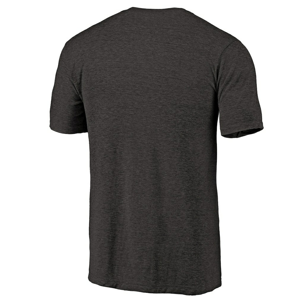 Pittsburgh Steelers Primary Logo Left Chest Distressed Tri-Blend T-Shirt Heathered Black - NFL