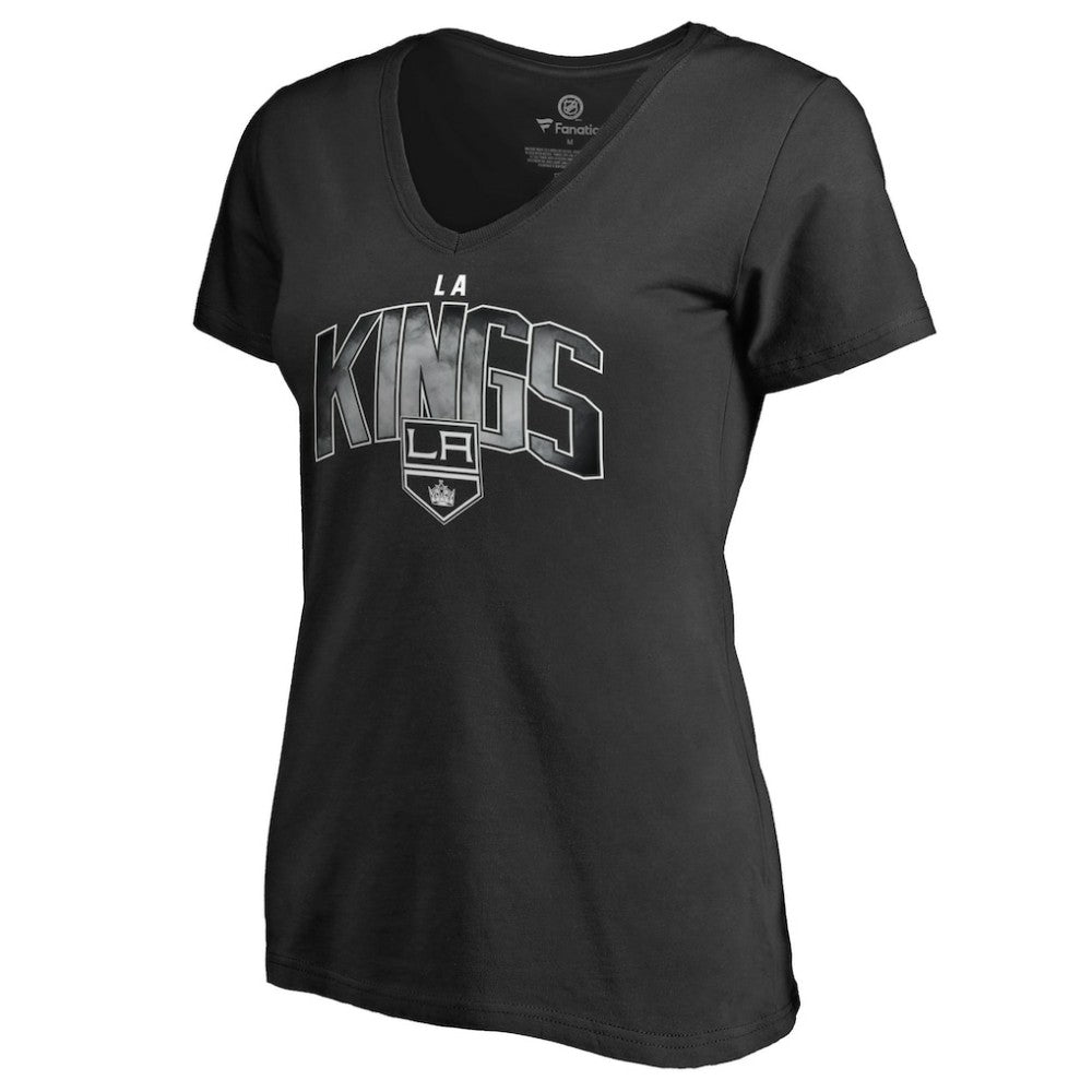 Los Angeles Kings - Women's Arch Smoke V-Neck T-Shirt Black