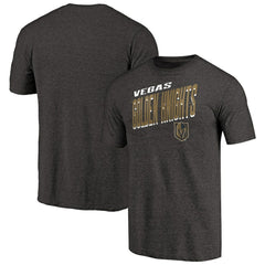 Vegas Golden Knights Slant Strike Tri-Blend T-Shirt Black