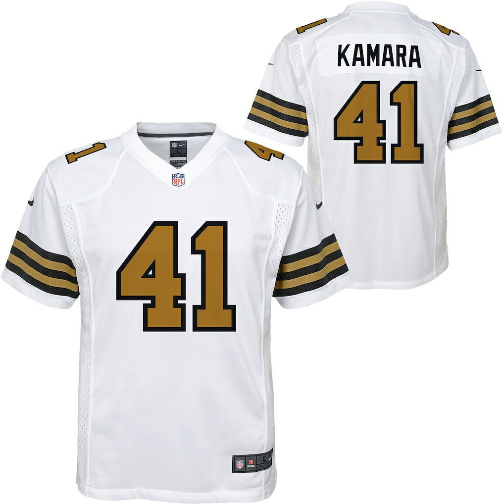 Alvin Kamara New Orleans Saints Youth Game Jersey - White | NFL Jerseys