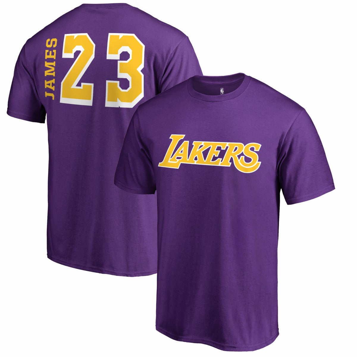 NBA - LeBron James Los Angeles Lakers Sidesweep Name & Number T-Shirt - Purple