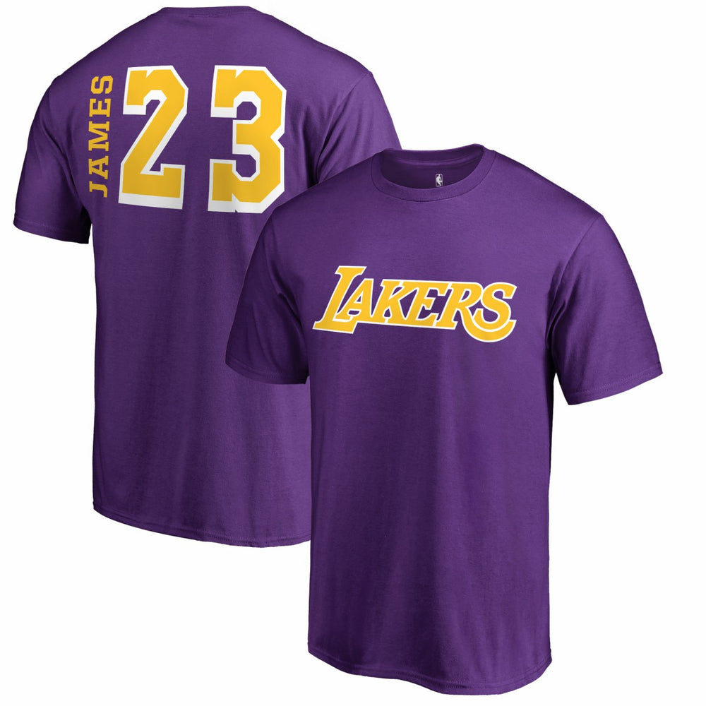 NBA - LeBron James Los Angeles Lakers Sidesweep Name & Number T-Shirt - Purple