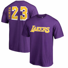 NBA - LeBron James Los Angeles Lakers Sidesweep Name & Number T-Shirt - Purple
