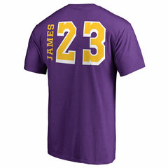 NBA - LeBron James Los Angeles Lakers Sidesweep Name & Number T-Shirt - Purple