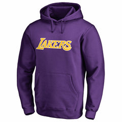 NBA - LeBron James Los Angeles Lakers Sidesweep Name & Number Pullover Hoodie - Purple