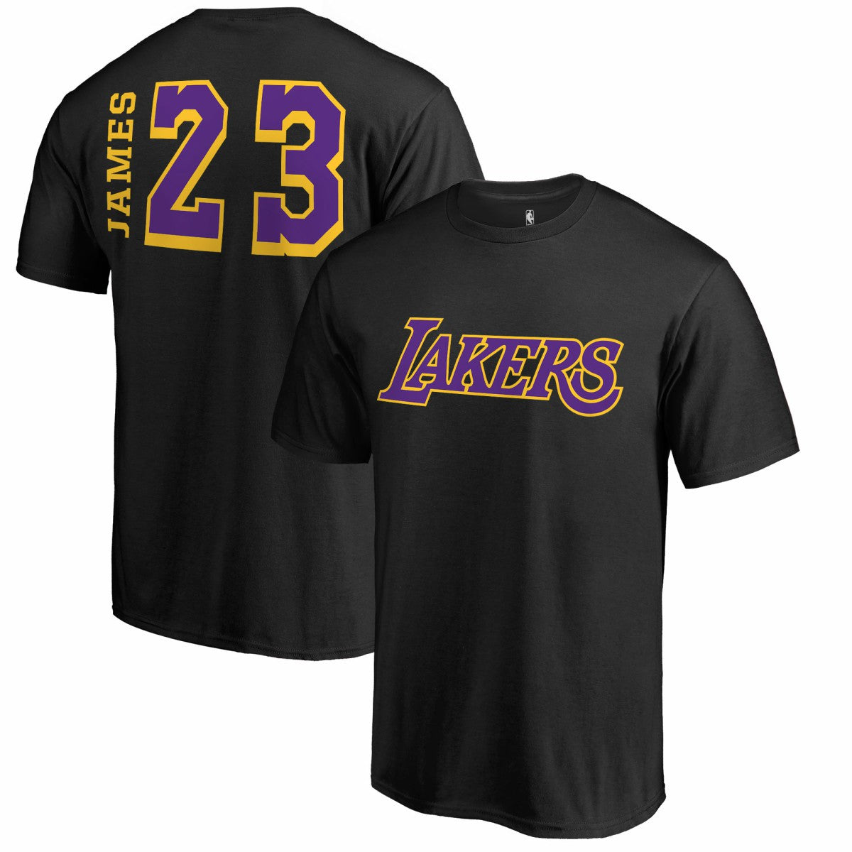 NBA - LeBron James Los Angeles Lakers Sidesweep Name & Number T-Shirt - Black