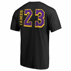NBA - LeBron James Los Angeles Lakers Sidesweep Name & Number T-Shirt - Black