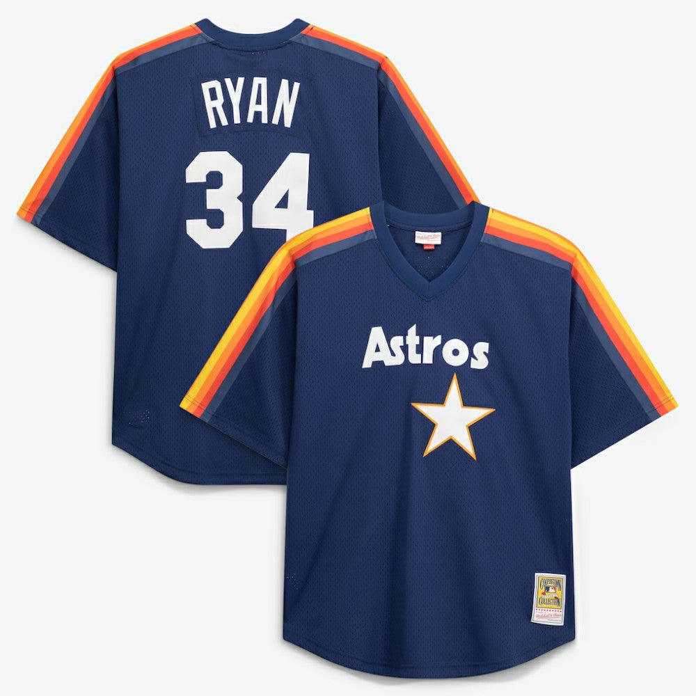 Nolan Ryan Houston Astros Mitchell & Ness Cooperstown Collection Big & Tall Mesh Batting Practice Jersey On Sale